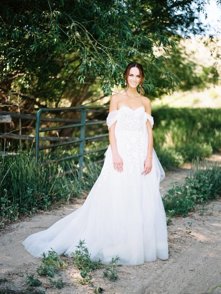 Michelle wearing Lexa gown Eden