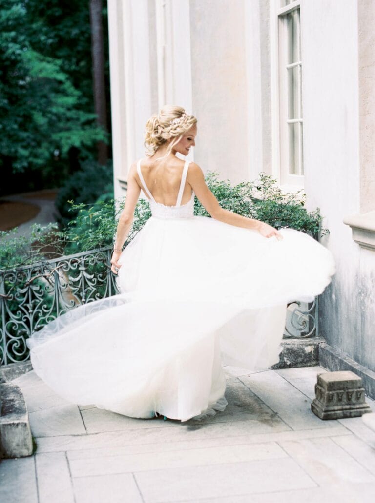 Hillary wearing Lihi gown