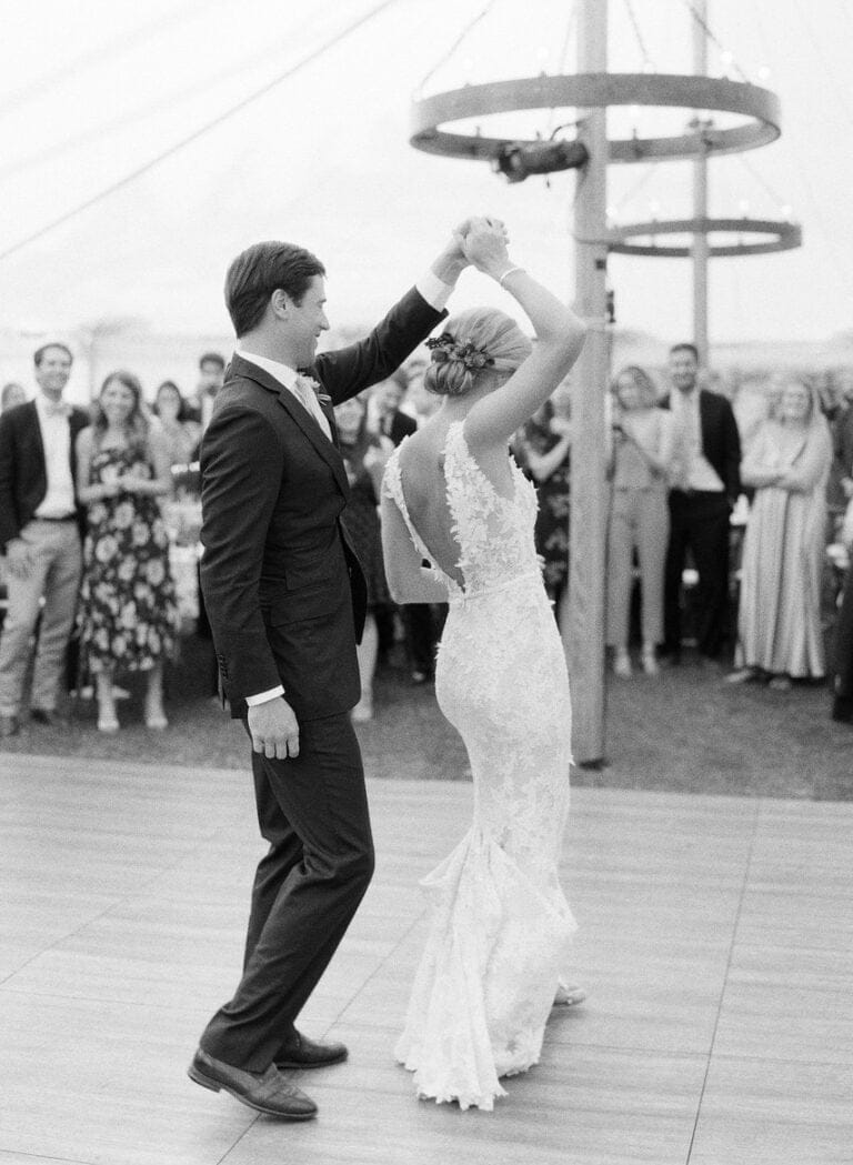 Mira bride wearing Veronica gown