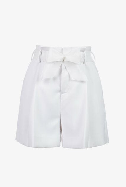 Bianca Short With Ivory Bow Belt