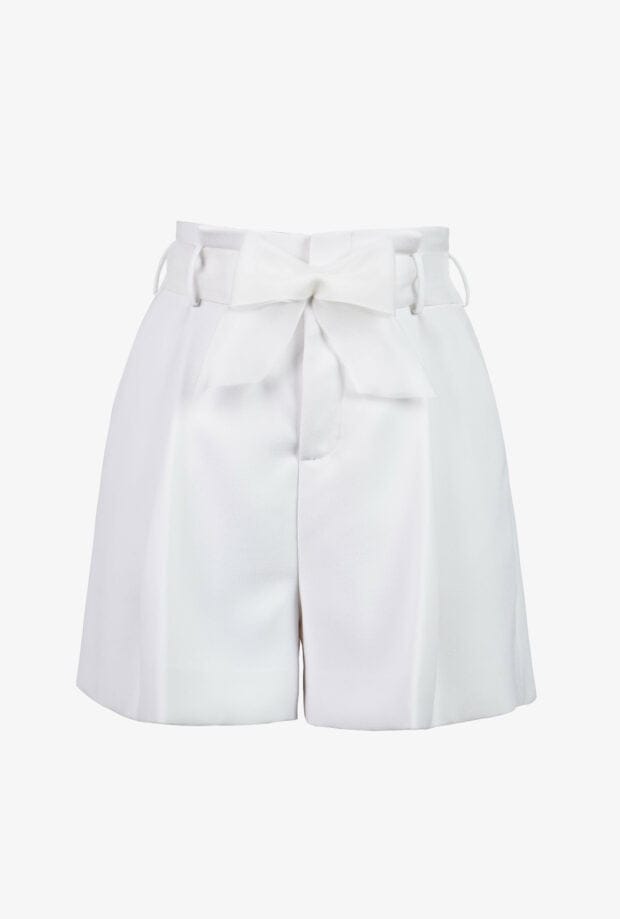Bianca Short With Ivory Bow Belt