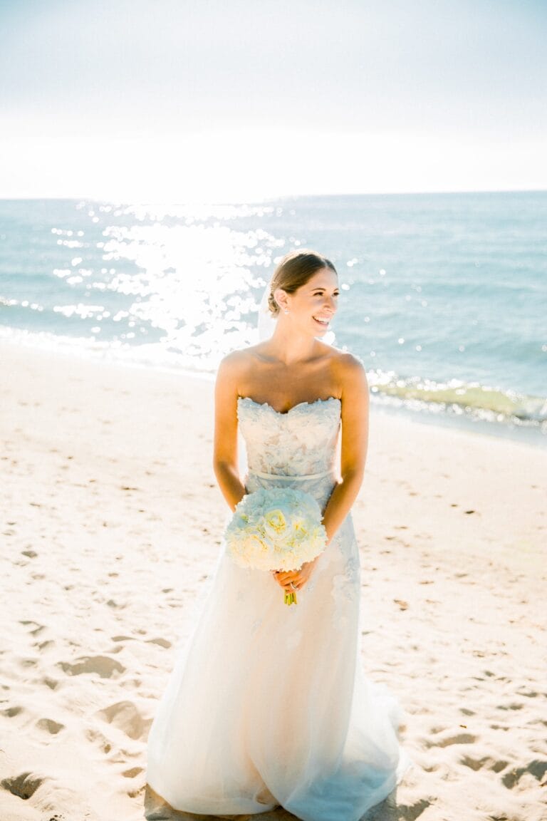 Gabrielle wearing Helena gown