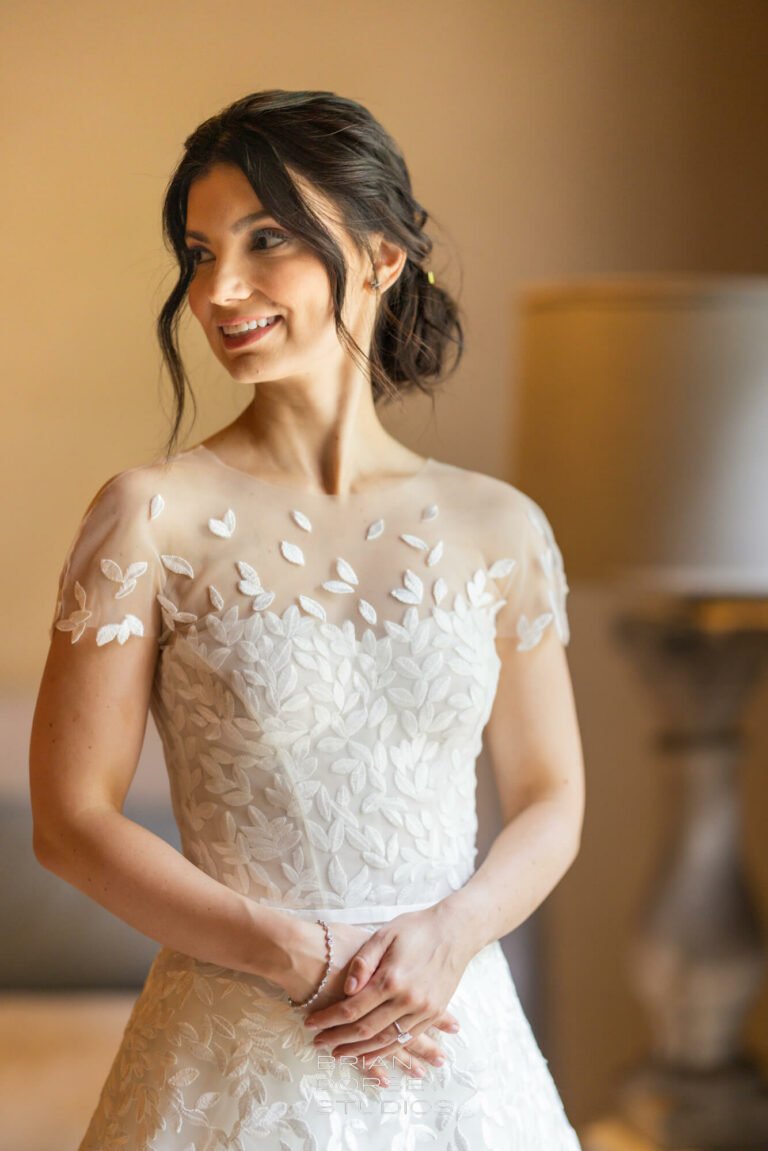 Anais wearing Charla gown & topper