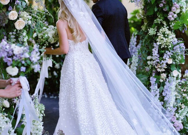 Kirsten wearing Gigi gown & veil