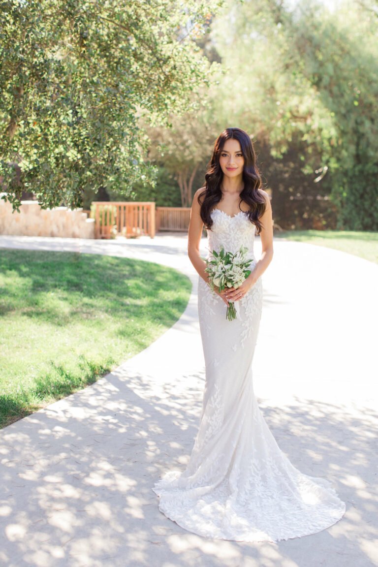 Lisette wearing Chaz gown