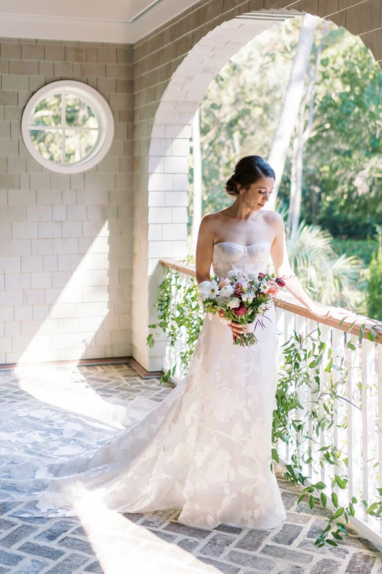 Mira bride wearing Marlee gown