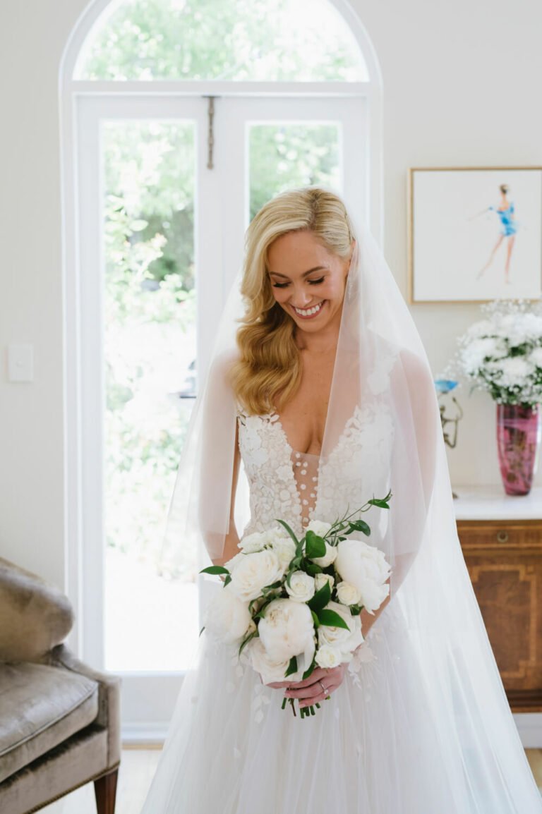 Madeleine wearing Sophia gown