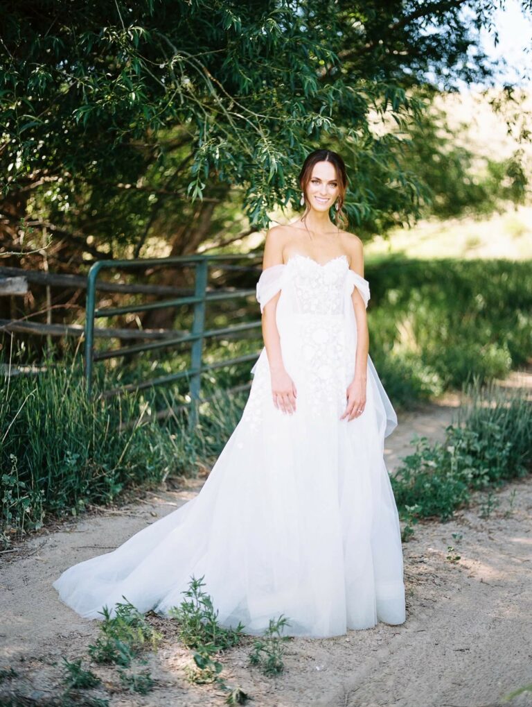 Michelle wearing Lexa gown