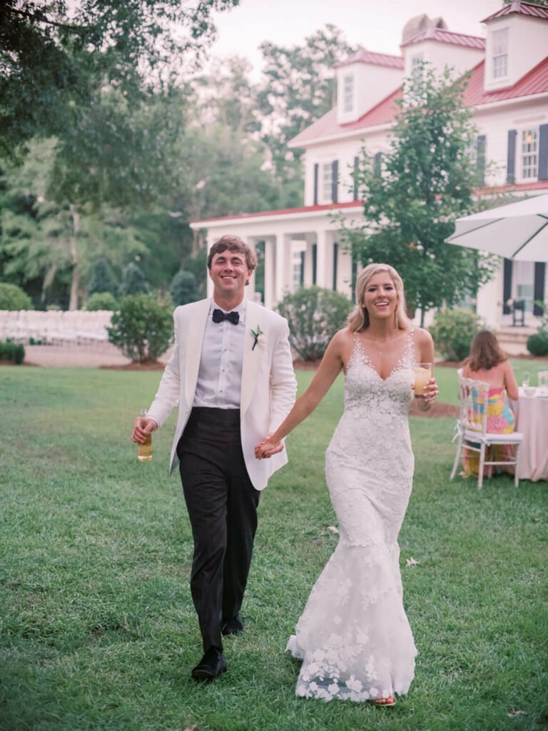 Hannah wearing Verona gown