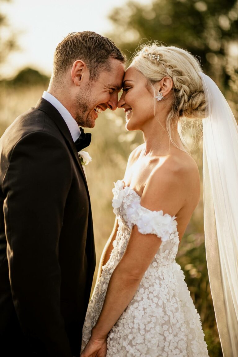 Alessandra wearing Gigi gown & cuffs