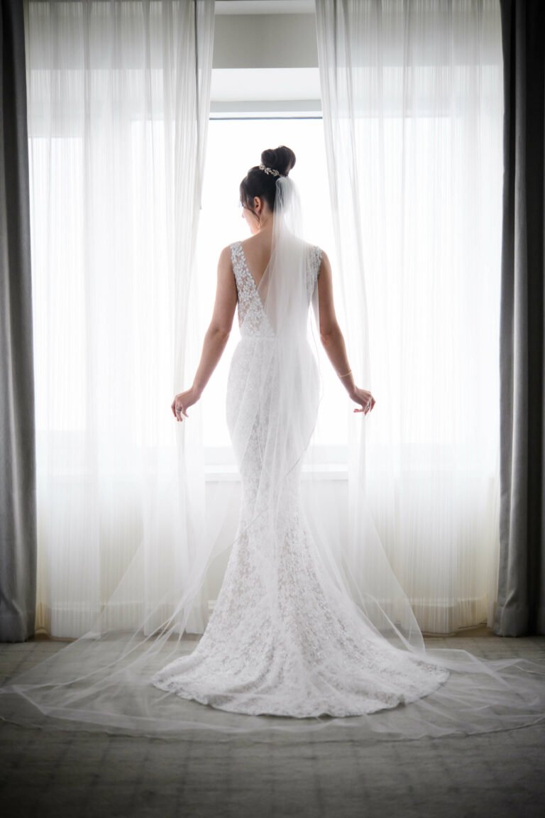 Jori wearing Zoie gown