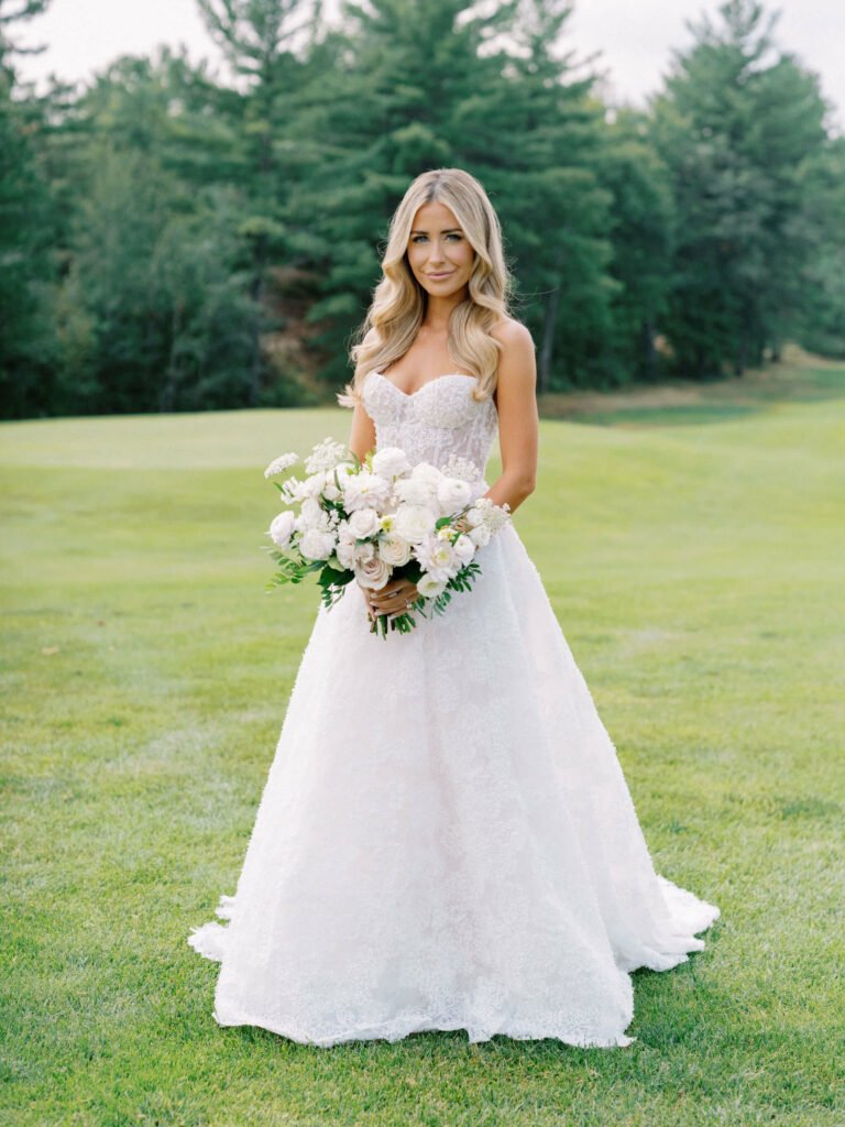Maddie wearing Bruna gown