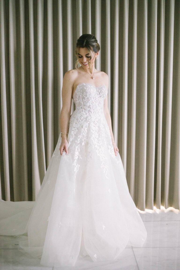 Alexandra wearing Audrey gown