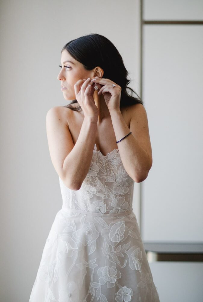 Sarah wearing Sallee gown