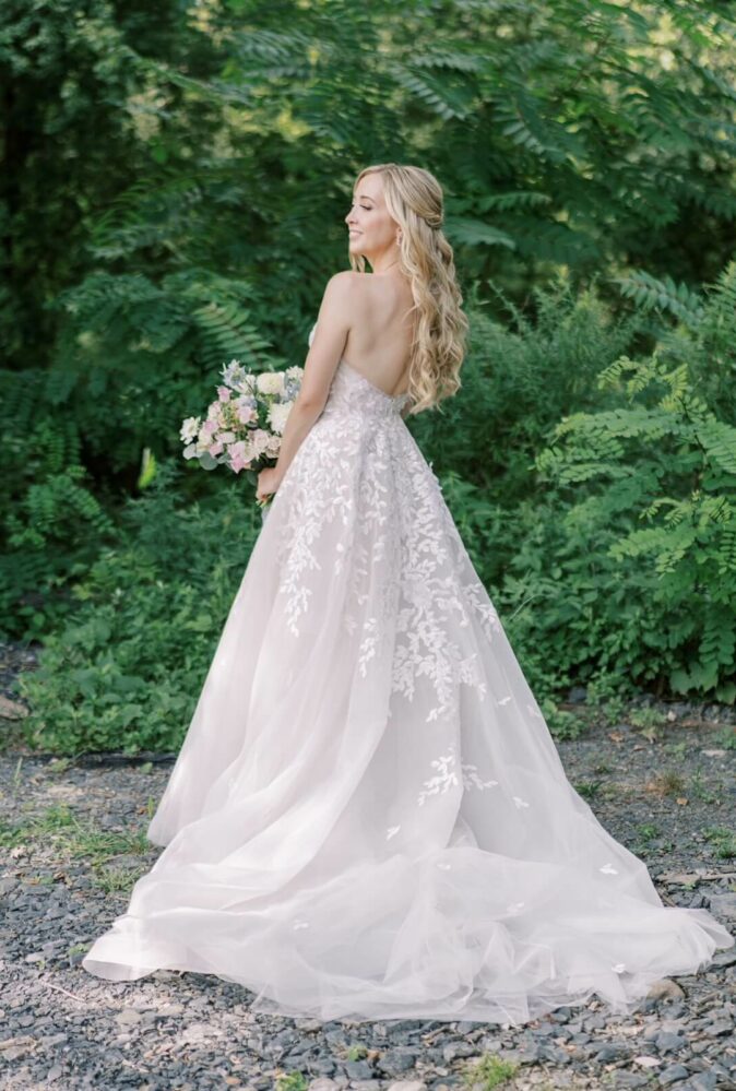 Laura wearing Audrey gown
