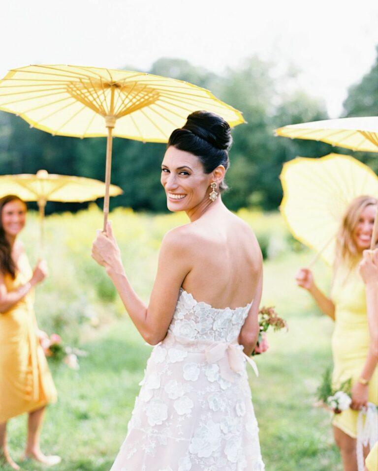 Jillian wearing Beatrice gown
