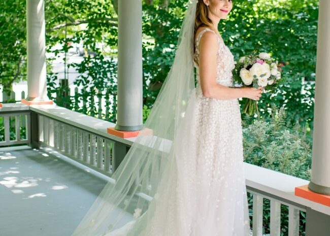 Anne wearing Gigi V gown & veil