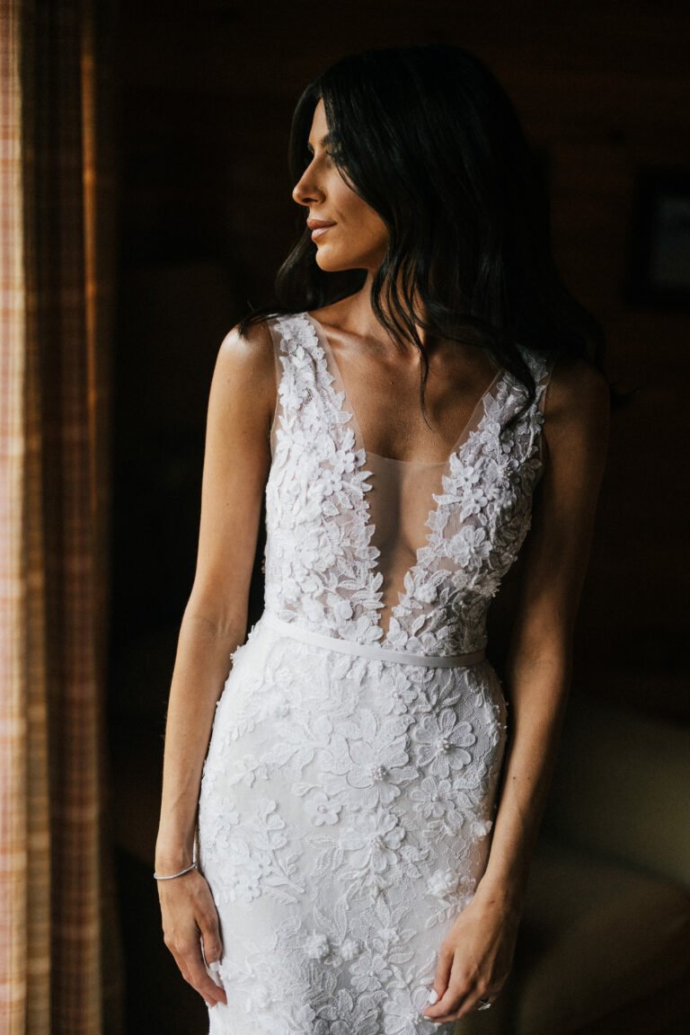 Michele wearing Jona gown