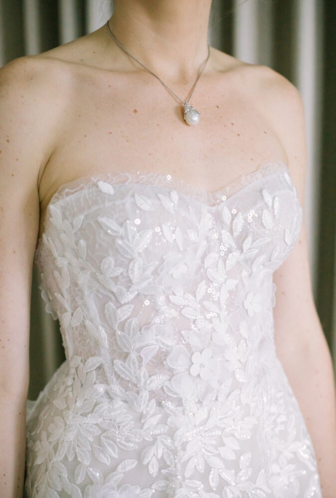 Alexandra wearing Audrey gown