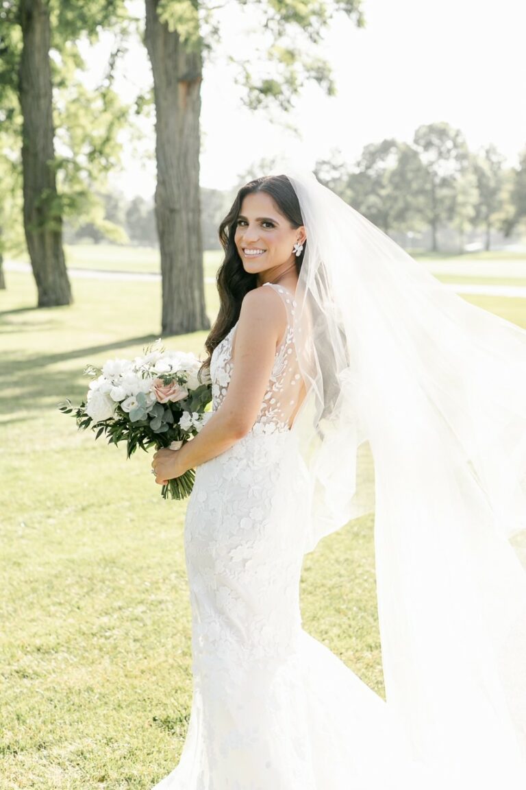 Jamie wearing Verona gown