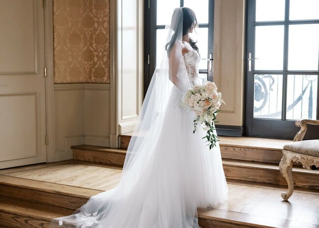 Kathryn christoforatos wearing New Fiona Gown and Matching veil