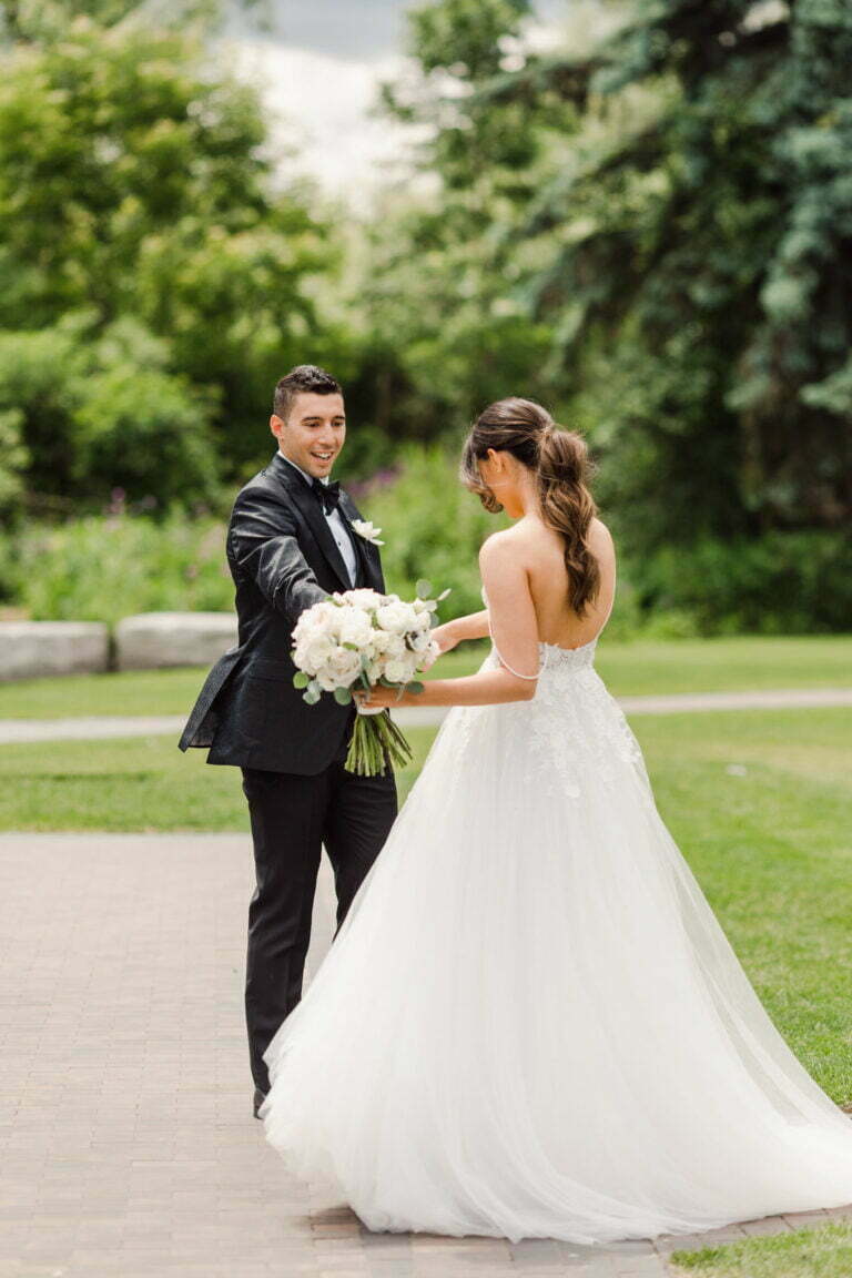 Jessica Laurenza wearing New Fiona gown