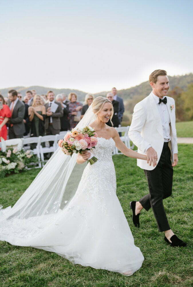 Mary Grace wearing Charla gown and Charla veil