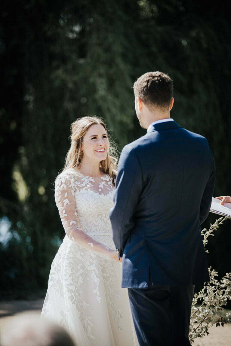 Nicole de rosa wearing Charla gown & matching topper