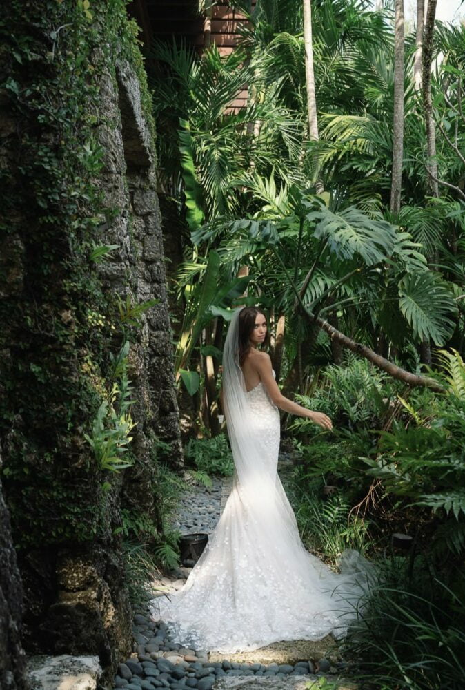 Caro Toledo wearing Karlee gown