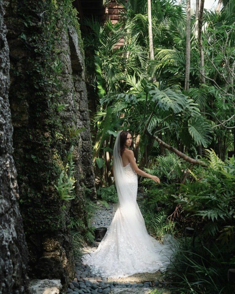Caro Toledo wearing Karlee gown