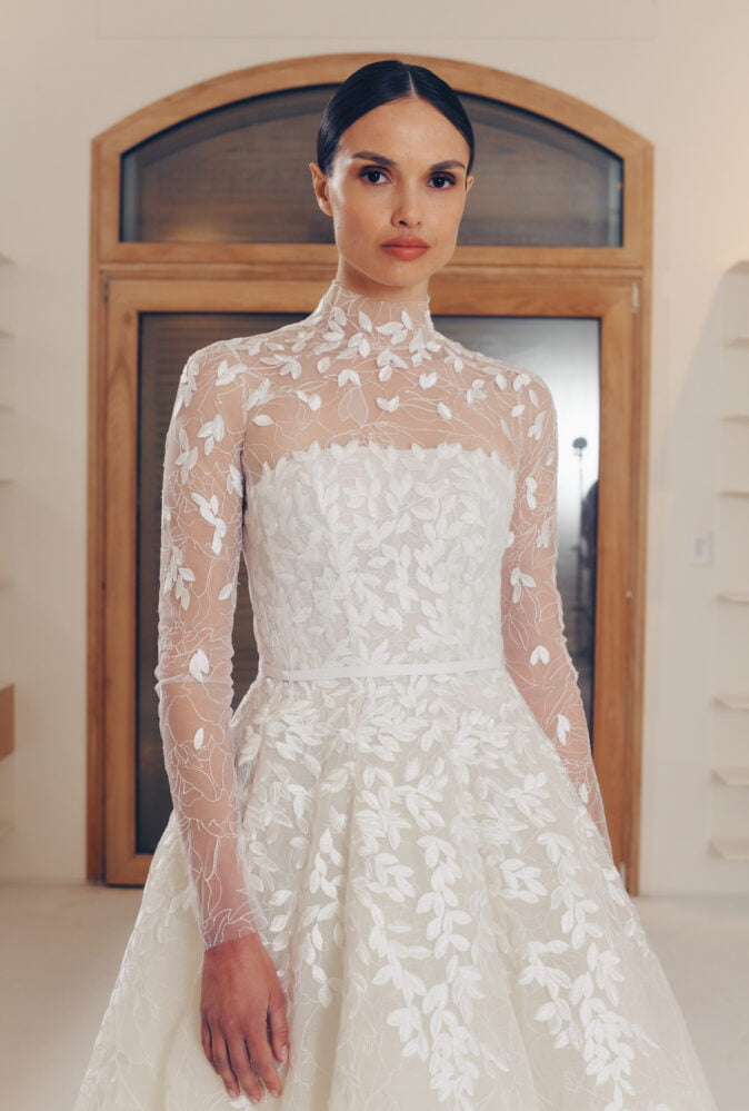 Long sleeve lace topper