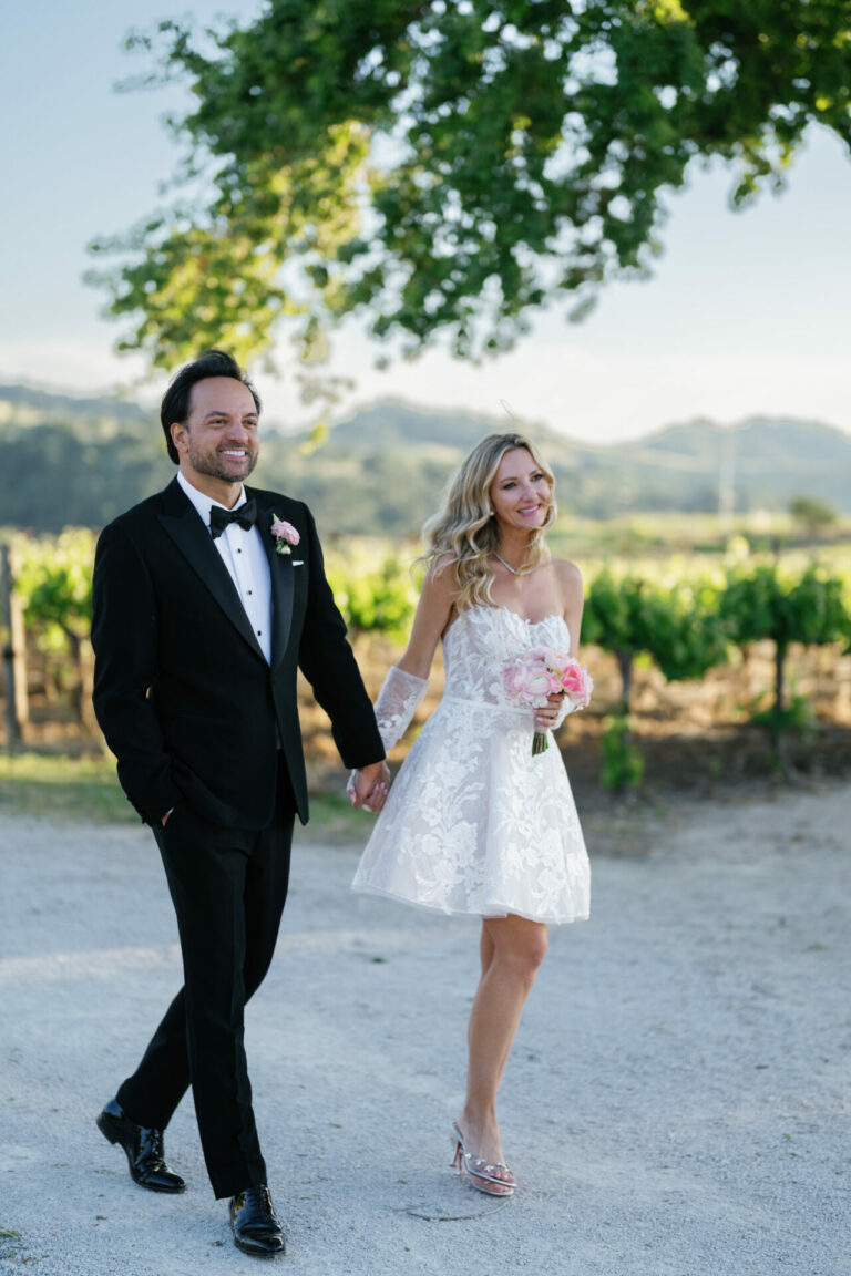 Michelle Demaree in Mishi dress with matching gloves